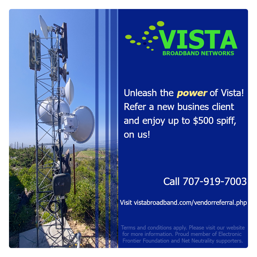 Vendor Referral Vista Broadband Promotion